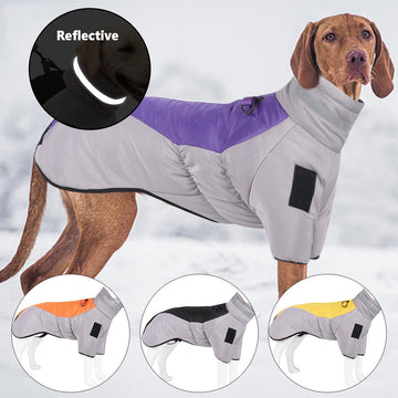 Winter Large Dog Clothes Waterproof Thickened With Reflective Warmth Jacket Vest - Pet La'Fleur