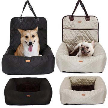 2 In 1 Pet Dog Carrier Folding Car Seat Pad Thickened Multi-Purpose Bed Mattress - Pet La'Fleur