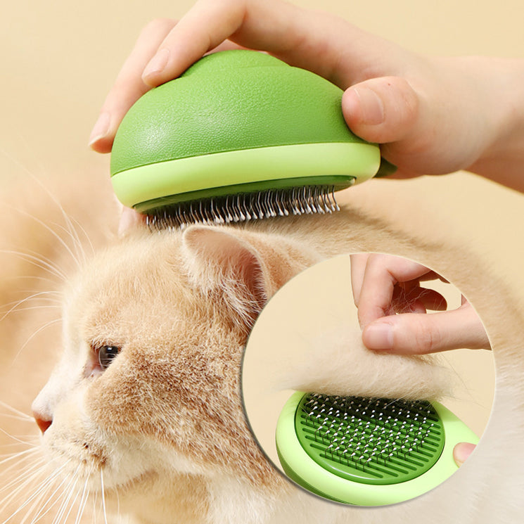 Cat Brush Hair Remover Cleaning Avocado Shaped Dog Grooming Brush Stainless Steel Needle - Pet La'Fleur