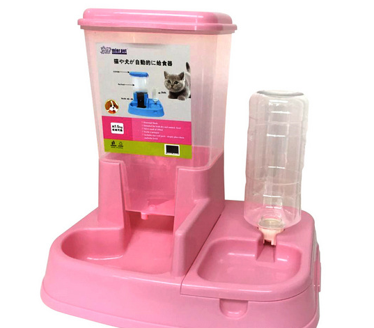 Automatic Pet Feeder Cat Dog Drinking Bowl Food Dispenser Bottle Feeding Tool - Pet La'Fleur