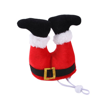 Dog Cat Christmas Costume Hat Outfit Cute Fleece Party Event Apparel Funny Clothes Accessory - Pet La'Fleur