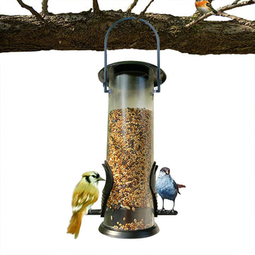 Pet Bird Feeder Feed Station Hanging Garden Plastic Birds Dispenser Outdoor Tree - Pet La' Fleur