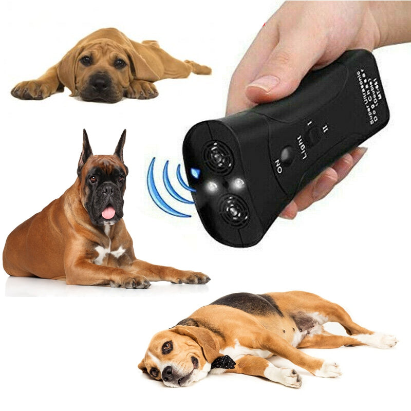 3-In-1 Anti Barking Dog Training Device Ultrasonic Dog Training Repeller Led Flashlight - Pet La'Fleur