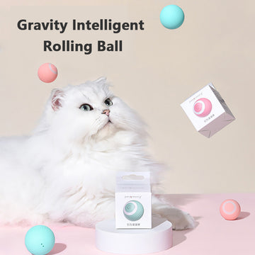 Cat Gravity Intelligent Rolling Ball Tease Toy Pet Automatic Rotating Ball - Pet La'Fleur