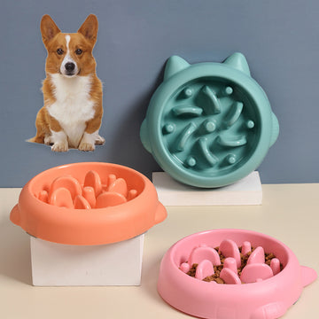 Pet Dog Cat Slow Bowls Anti Choking Slow Feeder Dish Bowl Home Dog Eating Plate - Pet La'Fleur