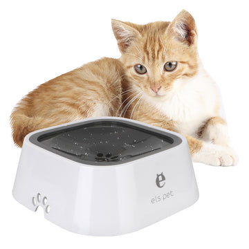 1.5L Cat Dog Water Bowl Abs Carried Floating Bowl Anti-Overflow Slow Water Feeder Dispenser Pet Fountain - Pet La'Fleur