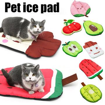 Ice Silk Pet Self Cooling Pad Blanket Summer Washable Oxford Fabric Cooling Down Summer Fruit - Pet La'Fleur