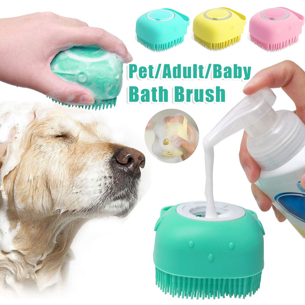 Silicone Dog Bath Massage Gloves  Comb Brush Pet Bathroom Cleaning Tool - Pet La'Fleur