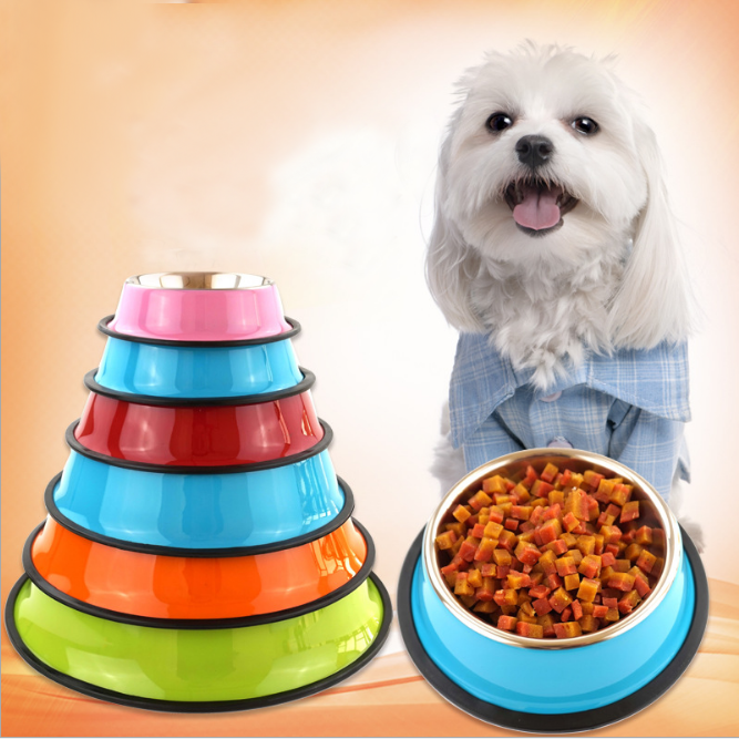 Anti-Slip Pet Stainless Steel Feeding Bowls Durable Food Container - Pet La'Fleur