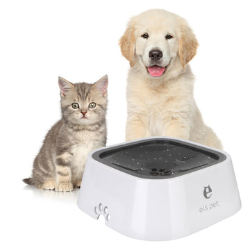 1.5L Cat Dog Water Bowl Abs Carried Floating Bowl Anti-Overflow Slow Water Feeder Dispenser Pet Fountain - Pet La'Fleur