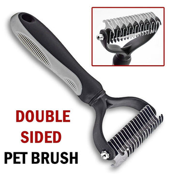 Professional Pet Grooming Tool 2 Sided Undercoat Dog Cat Shedding Comb Brush Pet - Pet La'Fleur