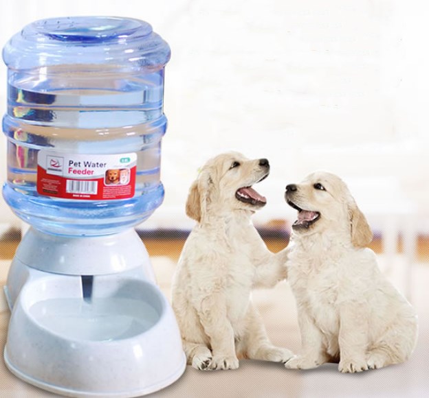 Automatic Pet Feeder Drinking Water Fountains Large Capacity Plastic Pets Dog Food Bowl - Pet La'Fleur