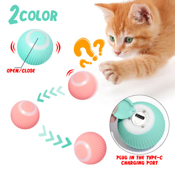 Cat Gravity Intelligent Rolling Ball Tease Toy Pet Automatic Rotating Ball - Pet La'Fleur