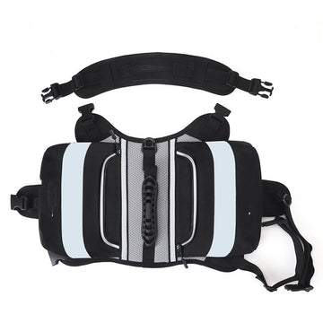 Outdoor Self Carrier Harness Oxford Fabric Snack Bag Reflective Chest Strap For Walk Travel Camping - Pet La'Fleur