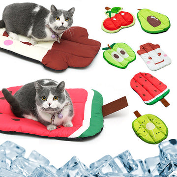 Ice Silk Pet Self Cooling Pad Blanket Summer Washable Oxford Fabric Cooling Down Summer Fruit - Pet La'Fleur