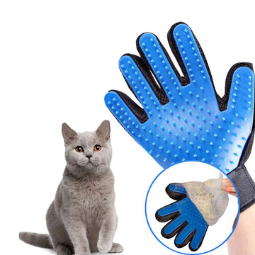 Cat Grooming Glove Wool Glove Pet Hair Deshedding Brush Comb Glove Cleaning Massage Glove - Pet La'Fleur