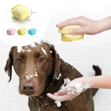 Silicone Dog Bath Massage Gloves  Comb Brush Pet Bathroom Cleaning Tool - Pet La'Fleur