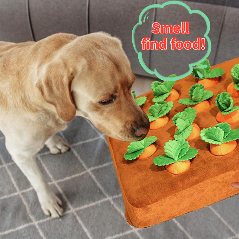 Durable Chew Puppy Carrot Plush Toy Vegetable Chew Toy Snuffle Mat - Pet La'Fleur